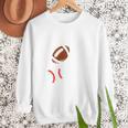 Mom Of Ballers USA Flag Football Baseball Mom Women Crewneck Sweatshirt