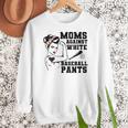 Moms Against White Baseball Pants Funny Baseball Mom Women Crewneck Sweatshirt Moms Against White Baseball Pants Funny Baseball Mom Women Crewneck Sweatshirt