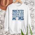 Who Needs Umpires When We Have Baseball Moms Groovy Retro Women Crewneck Sweatshirt