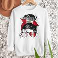 Peruvian Baseball Mom Peru Flag Baseball Girl Women Crewneck Sweatshirt