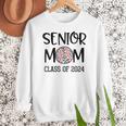 Proud Senior Baseball Mom Senior 2024 Class Leopard Game Day Women Crewneck Sweatshirt Proud Senior Baseball Mom Senior 2024 Class Leopard Game Day Women Crewneck Sweatshirt