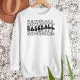Retro Baseball Mama Groovy Baseball Mom Women Crewneck Sweatshirt