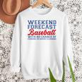Retro Baseball Mom Mother's Day Weekend Forecast Baseball Women Crewneck Sweatshirt Retro Baseball Mom Mother's Day Weekend Forecast Baseball Women Crewneck Sweatshirt