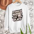 I Snack Harder Than Your Team Plays Baseball Mom Women Crewneck Sweatshirt I Snack Harder Than Your Team Plays Baseball Mom Women Crewneck Sweatshirt