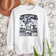 So God Made A Baseball Mom Baseball Player Premium Women Crewneck Sweatshirt