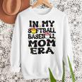 In My Softball Baseball Mom Era Retro Groovy Mom Of Both Women Crewneck Sweatshirt In My Softball Baseball Mom Era Retro Groovy Mom Of Both Women Crewneck Sweatshirt