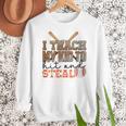 I Teach My Kids To Hit And Steal Baseball Moms Quote Women Crewneck Sweatshirt