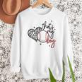 That's My Boy Leopard Heart Baseball Mom Premium Women Crewneck Sweatshirt That's My Boy Leopard Heart Baseball Mom Premium Women Crewneck Sweatshirt