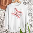 Vintage Texas State Map Home Baseball Lover Baseball Mom Women Crewneck Sweatshirt