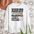 Weekend Forecast Baseball Baseball Mom Women Crewneck Sweatshirt Weekend Forecast Baseball Baseball Mom Women Crewneck Sweatshirt