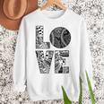 Women's Baseball Softball Baseball Mom LOVE Baseball Women Crewneck Sweatshirt