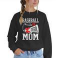 Baseball Cheer Mom Cheerleading Cheerleader Baseball Mom Women Crewneck Sweatshirt