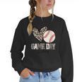 Baseball Game Day Vibes Baseball Mom Mama Leopard Cute Women Crewneck Sweatshirt Baseball Game Day Vibes Baseball Mom Mama Leopard Cute Women Crewneck Sweatshirt