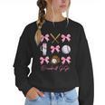 Baseball Gigi Era Bows Baseball Mom Women Women Crewneck Sweatshirt