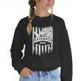 Baseball MOM Cool USA American Flag Family Reunion Women Crewneck Sweatshirt Baseball MOM Cool USA American Flag Family Reunion Women Crewneck Sweatshirt