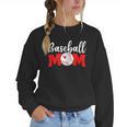 Baseball Mom Cute Letter Print Women Cute Mother's Day Women Crewneck Sweatshirt Baseball Mom Cute Letter Print Women Cute Mother's Day Women Crewneck Sweatshirt
