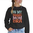 In My Baseball Mom Era Lover Groovy Retro Mother's Day Women Crewneck Sweatshirt
