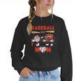 Baseball Mom Heart Baseball Mama Mother's Day Women Crewneck Sweatshirt Baseball Mom Heart Baseball Mama Mother's Day Women Crewneck Sweatshirt