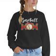 Baseball Mom Leopard Game Day Mom Life Mother's Day Women Crewneck Sweatshirt Baseball Mom Leopard Game Day Mom Life Mother's Day Women Crewneck Sweatshirt