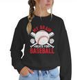 Baseball Mom Meme Quote Women Crewneck Sweatshirt