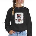 Baseball Mom Messy Bun Mommy Baseball Player Women Crewneck Sweatshirt Baseball Mom Messy Bun Mommy Baseball Player Women Crewneck Sweatshirt