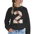 Baseball Mom Baseball Parent Number Two Baseball Gear 2 Women Crewneck Sweatshirt