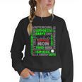 Baseball Mom Traits For Great Mothers Grey And Green Women Crewneck Sweatshirt