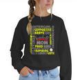 Baseball Mom Traits For Great Mothers Grey And Yellow Women Crewneck Sweatshirt Baseball Mom Traits For Great Mothers Grey And Yellow Women Crewneck Sweatshirt