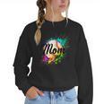 Baseball Mom USA American Baseball Graphic Women Crewneck Sweatshirt