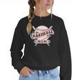 Baseball Mom Vintage Retro Game Day Son Supporter Fan Women Crewneck Sweatshirt Baseball Mom Vintage Retro Game Day Son Supporter Fan Women Crewneck Sweatshirt