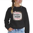 Baseball-Shirt Women Girls Mama Baseball Mom Women Crewneck Sweatshirt