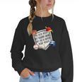 My Boy Might Not Always Swing But I Do Baseball Mom Mama Son Women Crewneck Sweatshirt