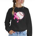 Breast Cancer Awareness Baseball Mom Women Crewneck Sweatshirt Breast Cancer Awareness Baseball Mom Women Crewneck Sweatshirt