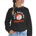 Busy Raising Ballers Baseball Mom Sons Women Crewneck Sweatshirt Busy Raising Ballers Baseball Mom Sons Women Crewneck Sweatshirt
