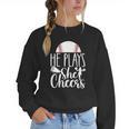 Cheer Baseball Mom Baseball And Cheer Mother Women Crewneck Sweatshirt