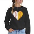 Cute Love Baseball Fast Pitch Softball Heart Baseball Mom Women Crewneck Sweatshirt Cute Love Baseball Fast Pitch Softball Heart Baseball Mom Women Crewneck Sweatshirt