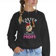 Dabbing Easter Baseball Mom Mother's Day Bunny Sunday Egg Women Crewneck Sweatshirt
