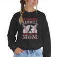 My Favorite Baseball Player Calls Me Mom Proud Baseball Mom Women Crewneck Sweatshirt