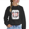 My Heart Is On That Field Baseball Mom Momm Women Crewneck Sweatshirt My Heart Is On That Field Baseball Mom Momm Women Crewneck Sweatshirt