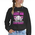I'm A Baseball Mom Baseball Pitcher Catcher Baseball Player Women Crewneck Sweatshirt