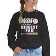 I'm Not Just His Mom I'm His Biggest Fan Baseball Mom Women Crewneck Sweatshirt I'm Not Just His Mom I'm His Biggest Fan Baseball Mom Women Crewneck Sweatshirt