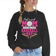 Just A Good Mom With A Baseball Bat Baseball Mom Women Crewneck Sweatshirt