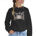 Leopard Baseball Mom Matching Softball Mama Family Matching Women Crewneck Sweatshirt Leopard Baseball Mom Matching Softball Mama Family Matching Women Crewneck Sweatshirt