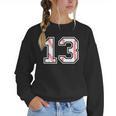 Lucky Number 13 Baseball Mom Baseball Number 13 Lucky 13 Women Crewneck Sweatshirt Lucky Number 13 Baseball Mom Baseball Number 13 Lucky 13 Women Crewneck Sweatshirt