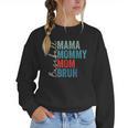 Mama Mommy Mom Bruh Baseball Mom Lover Mother's Day Women Crewneck Sweatshirt