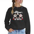 Mom Of Both Soccer Baseball Mom Of A Baseball Soccer Player Women Crewneck Sweatshirt Mom Of Both Soccer Baseball Mom Of A Baseball Soccer Player Women Crewneck Sweatshirt