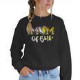 Mom Of Both Softball Baseball Mom Women Crewneck Sweatshirt