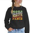 Moms Against Baseball Pants Retro Baseball Mom Women Crewneck Sweatshirt Moms Against Baseball Pants Retro Baseball Mom Women Crewneck Sweatshirt