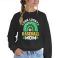 One Lucky Baseball Mom St Patricks Day Rainbow Mother Mama Women Crewneck Sweatshirt One Lucky Baseball Mom St Patricks Day Rainbow Mother Mama Women Crewneck Sweatshirt