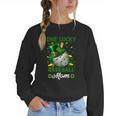 One Lucky Baseball Mom St Patricks Day One Lucky Mom Women Women Crewneck Sweatshirt